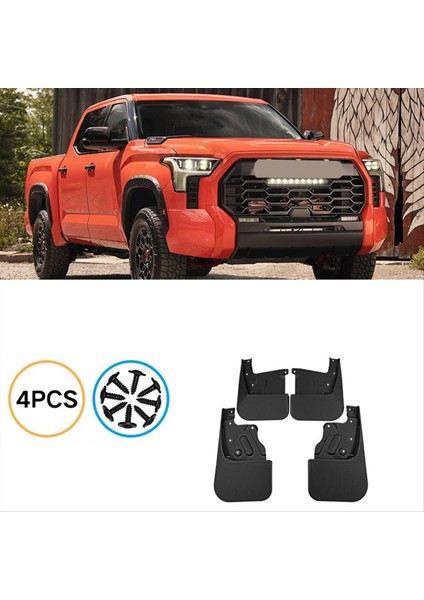 4pcs Araba Çamurluk Çamur Fleps Toyota Tundra 2022-2023 Araba Aksesuarları Için Sıçrama Çamur Koruyucusu Çamurluk (Yurt Dışından) fırsatları