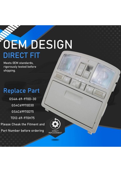 TD12-69-970H75 Okuma Lamba Montajı Genel Konsolu Mazda Için Okuma Işığı 6 2009-2013 (Yurt Dışından) fırsatları