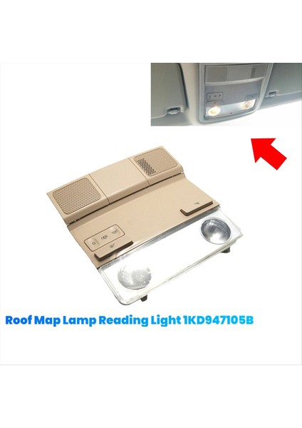 Araba Iç Çatı Haritası Lambası Okuma Işık 1KD947105B Vw cc Jetta 5 Golf Mk5 Mk6 Passat B6 Skoda Octavia Koltuk Bej (Yurt Dışından) fiyatları