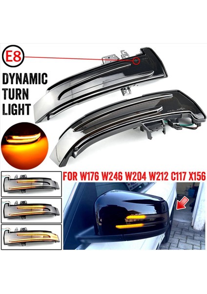 4x Dinamik Dönüş Sinyali Dikizle Bakış Ayna Göstergesi Glainer Işık Mercedes Benz W204 W176 W212 Cla A B C E S Gla (Yurt Dışından) indirimleri