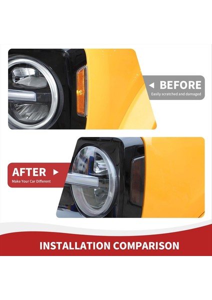 Ön Dönüm Lambası Tarafı Uyarı Işık Kapağı Ford Bronco Için Far Döşeme 2021-2024 Dış Aksesuarlar Siyah Füme (Yurt Dışından) modelleri