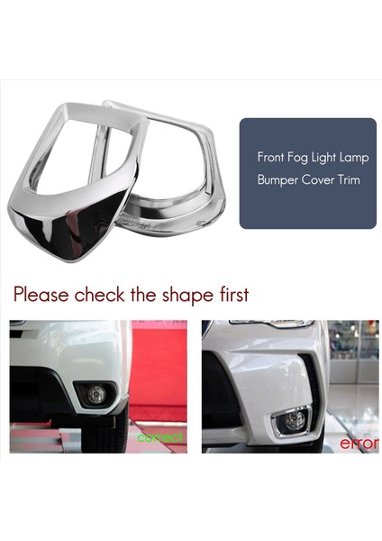 4x Subaru Forester Sj 2014 2015 2016 Krom Ön Sis Lambası Lamba Tampon Sisli Kapak Döşeme Çerçevesi (Yurt Dışından) fırsatları