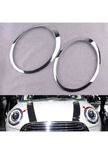 Mini Cooper Için 2007-2015 R55 R56 R57 R58 R59 Abs Krom Gümüş Far Trim Halkası 51137149905 (Yurt Dışından) fiyatları
