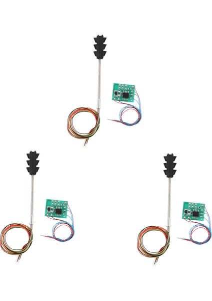 3x 3 Renk Trafik Işık Sinyalleri Ho Oo Ölçekli Model 6led Dıy Kum Masası Geçiş Sokak Inşaat Demiryolu Iki Taraf (Yurt Dışından)