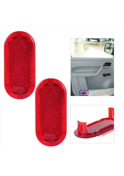 8pcs Kırmızı Iç Kapı Paneli Uyarı Polo Beetle Caddy Touran Için Işık Kapağı Reflektörü 6Q0947419 (Yurt Dışından) indirimleri