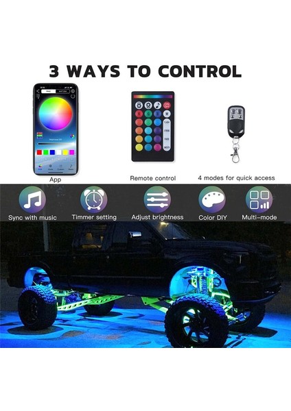 15 LED Renkli Işıklar Araba Işıkları Bir Tow On Işık Araba Işıkları Araç Malzemeleri (Yurt Dışından) fiyatları