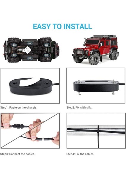 15 LED Renkli Işıklar Araba Işıkları Bir Tow On Işık Araba Işıkları Araç Malzemeleri (Yurt Dışından) fırsatları