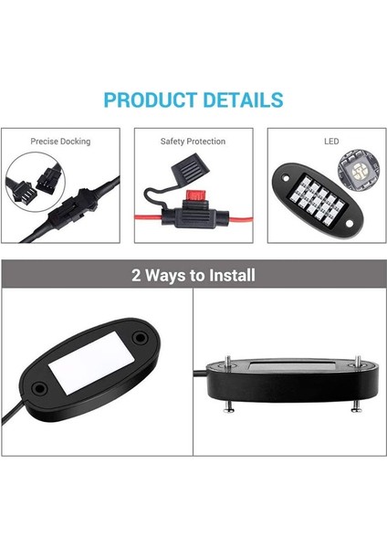 15 LED Renkli Işıklar Araba Işıkları Bir Tow On Işık Araba Işıkları Araç Malzemeleri (Yurt Dışından) indirimleri