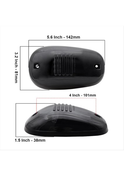 9 LED Araç Kabi Çatı Isisteri Kamyon Suv LED Dc 12V Siyah Füme Lens Amber Lamba Araç Harici Işıklar (Yurt Dışından) indirimleri