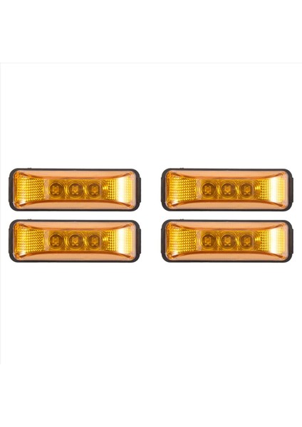4pcs 24V 3 9inch 3 LED Kamyon Römorku Amber Işık Ön LED Yan Işaretçi Işıkları Açıklama Göstergesi Lamba Su Geçirmez (Yurt Dışından)