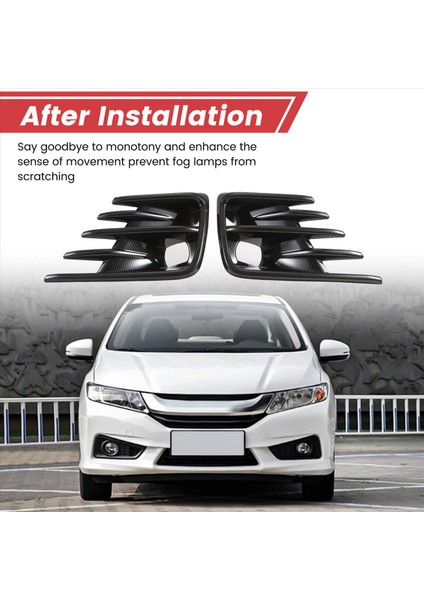 Honda City Için Çift 2019 2020 Karbon Fiber Ön Tampon Sis Işık Lamba Kapak Çerçeveleri Araç Aksesuarları (Yurt Dışından) indirimleri