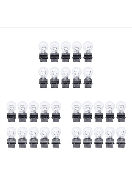 30X 3157 Parlak Ampuller Kuyruk Freni Yedek Ters S8 Sinyal Lambası Dönüş Sinyali (Yurt Dışından)