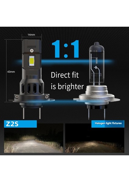 2pcs 3300LM H7 LED Far Ampulü Kablosuz 66W Csp Otomatik Far Otomatik Diyot Lambaları H7 Turbo LED 12V 6000K (Yurt Dışından) modelleri
