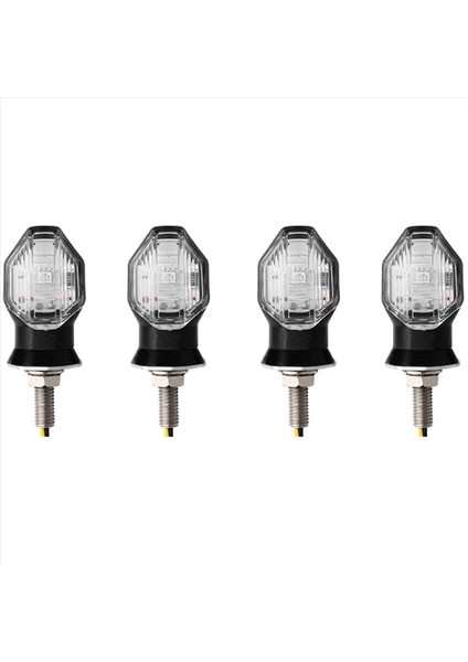 4pcs Evrensel Motosiklet Dönüş Sinyal Göstergesi Işık Lamba Ampulleri Siyah Amber 12V (Yurt Dışından)