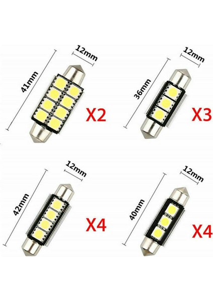 23PCS LED Araba Iç Işık Kubbesi Gövde Haritası Plaka Lambası Ampul Kiti (Yurt Dışından) fırsatları