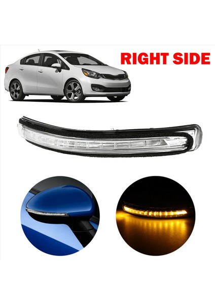 5x Kia Rio Için Sağ Taraf 2012-2016 Dikiz Aynası LED Dönüş Sinyali Işık Ayna Gösterge Lambası 87624-1W000 (Yurt Dışından) fiyatları