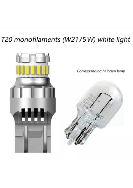 10X T20 7440 W21W LED Canbus Ters Işıkları W21/5W 7443 LED Ampul Fren Sinyal Işıkları 6500K Süper Parlak Kuyruk Lambası (Yurt Dışından) indirimleri