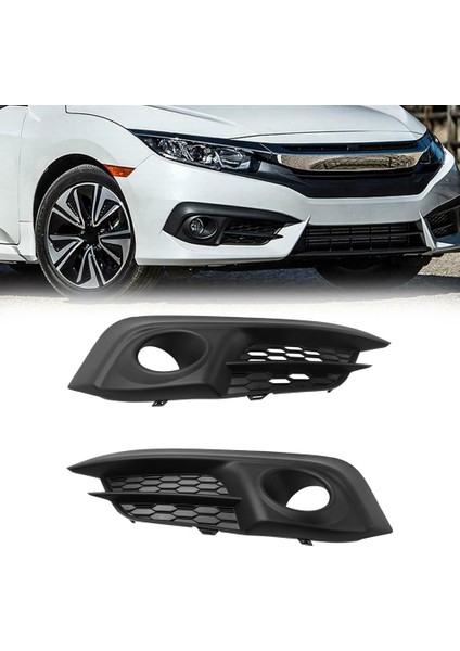 Honda Civic 2016-2018 Için Sis Işık Döşeme 2 Sürücü ve Yolcu Tarafı Seti (Yurt Dışından) modelleri