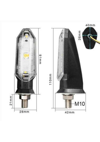 6pcs Universal LED Motosiklet Dönüş Sinyali Işık Arka Işık Lambası 12V IP67 Su Geçirmez Kehribar Flaşör Göstergesi Göz Kırpıcı (Yurt Dışından) indirimleri