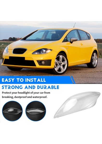 Koltuk Için Leon 2004-2012 Araba Far Lens Kabuk Far Kapağı Pleksiglas Lamba Gölgesi Şeffaf Abajur Konutu B (Yurt Dışından) indirimleri