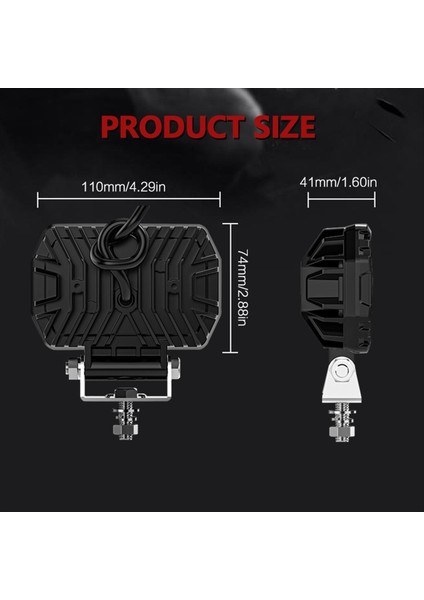 4 5 Inç LED Iş Işığı Drl Gündüz Çalışan Işık Spotları Off-Road Işıkları Sarı+Kamyonlar Için Beyaz Işık Utv Atv Araba (Yurt Dışından) indirimleri