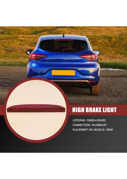 Araba Kuyruk Işığı Yüksek Montaj 12 LED 3 Arka Üçüncü Fren Işık Durdurma Lambası Renault Clio Mk Iıı 1998-2006 7700410753 (Yurt Dışından) modelleri