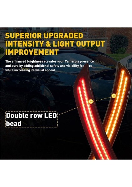 Araba Ön LED Yan Çamurluk Işaretleyici Işıkları Chrysler Için Füme Lambalar 300 300C 2015-2021 (Yurt Dışından)