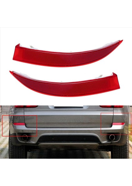 2 Çift Sol ve Sağ Arka Tampon Reflektör Sticker Kapağı Bmw X5 E70 Lcı 2011-2013 63147240997 63147240998 (Yurt Dışından) indirimleri