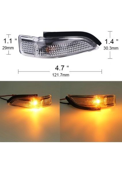2pcs Yan Arka Ayna Göstergesi Toyota Corolla Camry Yaris Prius C Avalon Scion Im Venza Için Sinyal Işığı (Yurt Dışından) fiyatları