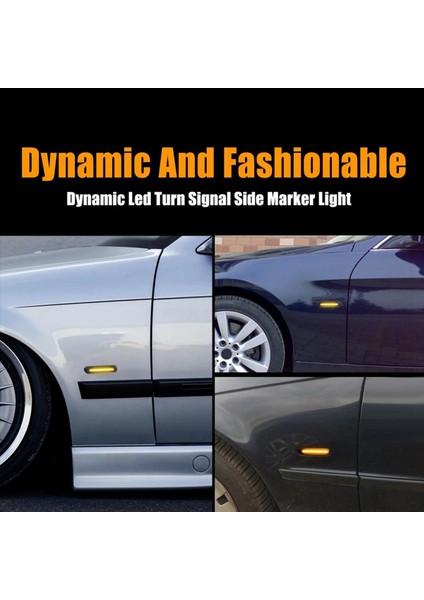 3x Araba Füme LED Dinamik Yan Işaretleyici Işık Dönüş Sinyali Yanıp Söner Bmw 3 Serisi E46 COUPE1997-2001 (Yurt Dışından) indirimleri