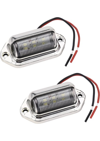 2x 12-24V 6 LED Numaralı Plaka Hafif Tekne Güverte Geçidi Adım Rv Fragman (Yurt Dışından)