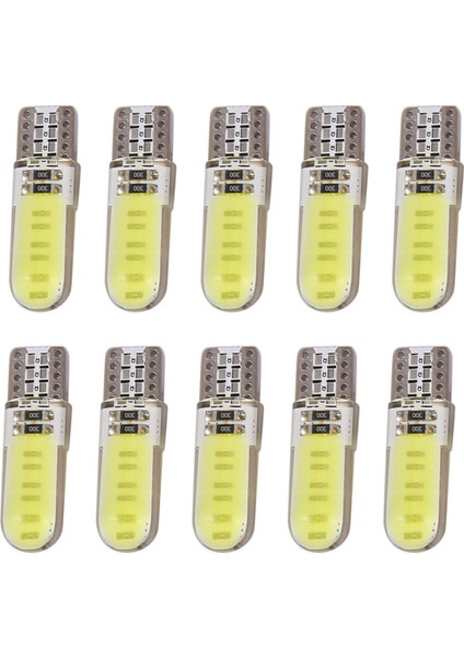 10PCS T10 W5W Cob LED Araba Otomatik Iç Yan Park Ampul Kubbe Işık Lamba (Yurt Dışından)