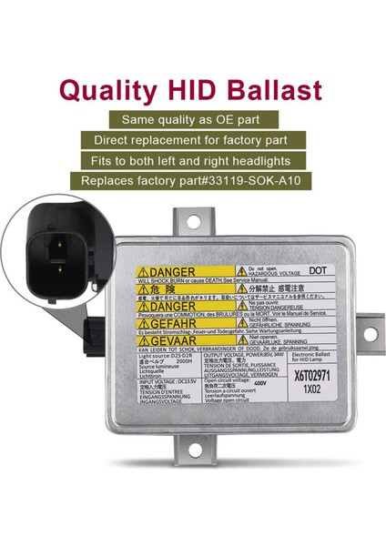 2x W3T10471 X6T02991 33119-S0K-A10 Xenon Hıd Acura Tl Tsx Honda S2000 Accord Mazda 3 5 Grandis Için (Yurt Dışından) indirimleri