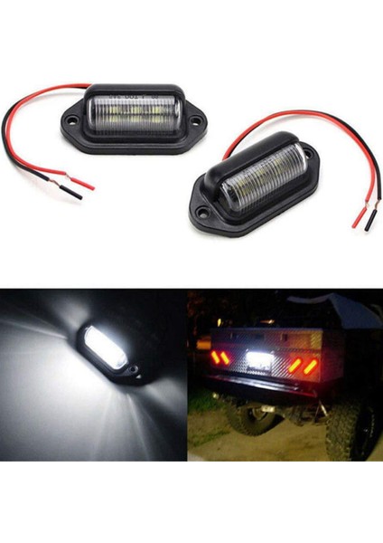 8pcs 12V 6 Smd LED Dış Loser Tesisi Etiket Işık Plaka Lambası Araba Kamyonu Rv Römork Tekne (Yurt Dışından) fırsatları