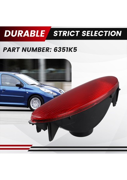 Peugeot 206 cc Sw Hatchback Arka Merkezi 6351K5 Için Ampul Olmayan Araba Arka Sis Lambası (Yurt Dışından) indirimleri