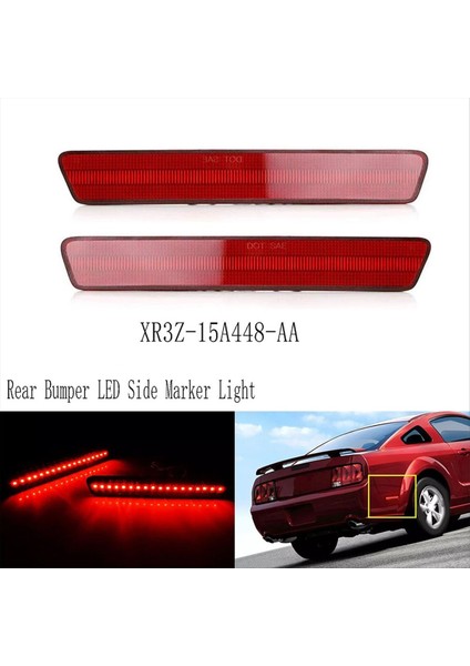Ford Mustang 1999-2004 XR3Z-15A448-AA Için Arka Tampon LED Yan Işaret Işığı (Yurt Dışından) indirimleri