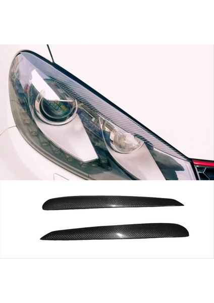 Araba Karbon Fiber Farlar Kaşlar Göz Kapakları Vw Golf 6 Gtı Mk6 2008-2012 Için Kirpik Kafası Işık Çıkartmaları (Yurt Dışından) fiyatları
