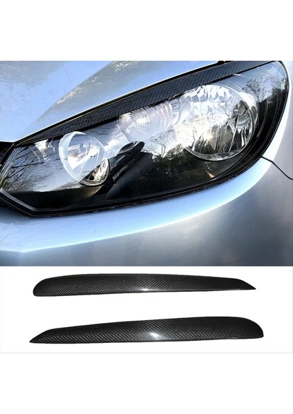Araba Karbon Fiber Farlar Kaşlar Göz Kapakları Vw Golf 6 Gtı Mk6 2008-2012 Için Kirpik Kafası Işık Çıkartmaları (Yurt Dışından) modelleri