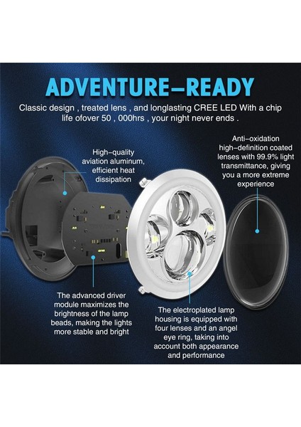 7 Inç LED Far Yüksek Düşük Kirli Projektör Sarı+Beyaz Road King Street Glide Ultra Klasik Glide V-Star 1100 (Yurt Dışından) fırsatları