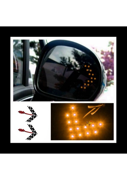 4pcs Universal 14 Smd Araba Tarafı Dikiz Aynası Dönüş Sinyali LED Işıkları Göz Kırpma Açıcı Sarı Işık (Yurt Dışından) indirimleri