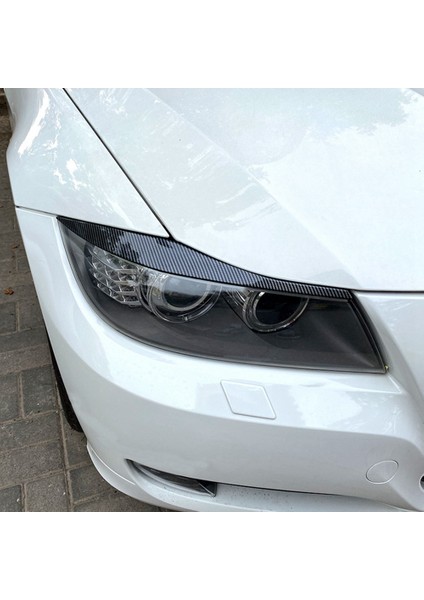 Araç Karbon Fiber Farlar Kaşlar Göz Kapakları Bmw 3 Serisi E90 E91 320I 330I 05-12 Için Kirpik Kafası Işık Çıkartmaları Kapak (Yurt Dışından) fırsatları