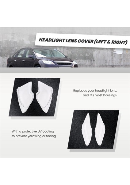 Araba Farlar Kapak Kabuğu Şeffaf Lens Lens Lens Far Kapağı Abajur Lamba Gölgesi Ford Focus 2009 2010 2011 2011 2011 (Yurt Dışından) modelleri