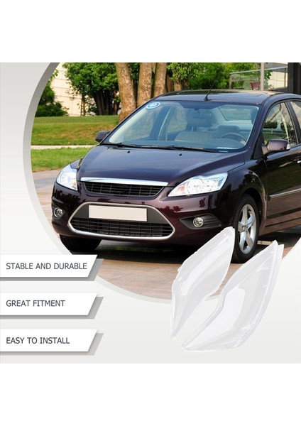 Araba Farlar Kapak Kabuğu Şeffaf Lens Lens Lens Far Kapağı Abajur Lamba Gölgesi Ford Focus 2009 2010 2011 2011 2011 (Yurt Dışından) fırsatları