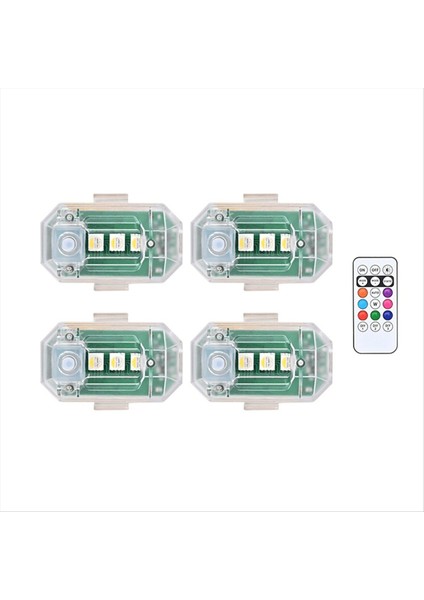 4pcs Kablosuz LED Flaş Işıkları Uzaktan Kumanda 8 Renk USB Constall Anti-Contacion LED Acil Durum Uyarı Işıkları (Yurt Dışından)
