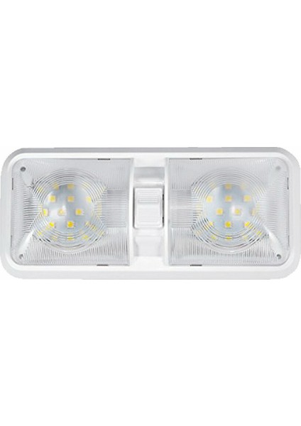 Evrensel Araba Tavanı Kampçı Römork Için Çift Kubbe Işığı Marine Rv 48 LED 12V 520LM Araba Işık Lambası Beyaz Çatı Lambası (Yurt Dışından)
