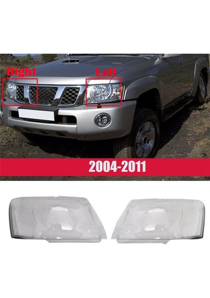 Ön Far Kapağı Şeffaflık Far Lens Nissan Devriyesi Için Abajur Kabuğu Y61 (Yurt Dışından) modelleri
