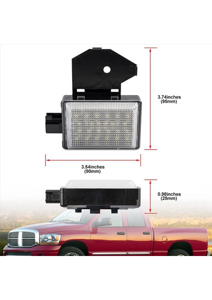 Dodge Ram Için 2x 1500 2500 3500 LED Altında Kaput Kablo Kablo Demeti ile Nezaket Işığı 68090861AA (Yurt Dışından) fırsatları