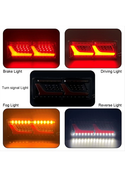 24V Arka Lambalar Kamyon Işıkları Yanıp Sönen Dönüş Sinyal Lambası Römorku LED Sis Konumu Arka Fren Ters Gösterge (Yurt Dışından) fiyatları