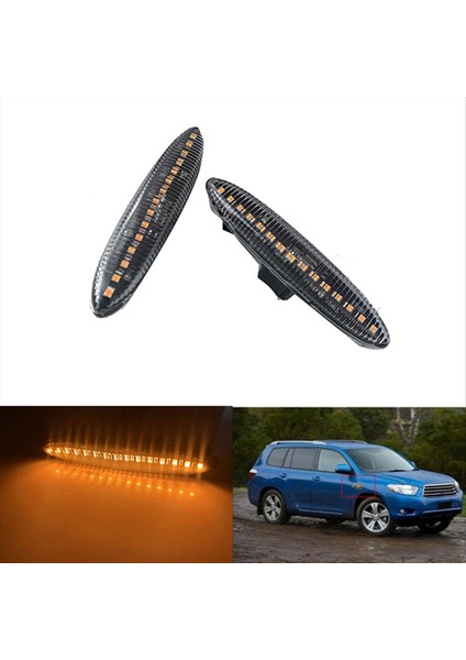 Araba LED Ön Yan Işaretli Işıklar Lexus Için Sinyal Göz Kırpıcısı IS250 Toyota Camry Highlander Gösterildiği Gibi 81730-30131 (Yurt Dışından) modelleri