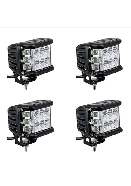 4x Otomatik Üçlü Yan Işıklı Iş Işık Kubbesi Işık Patlaması Yanıp Sönen Far Spol Işık LED LED Oto Malzemeleri E E E (Yurt Dışından)